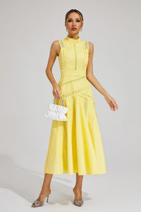 Esmeralda | Women's Sleeveless Lace Wedding Guest Midi Dress