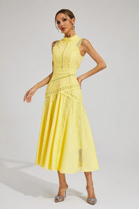 Esmeralda | Women's Sleeveless Lace Wedding Guest Midi Dress