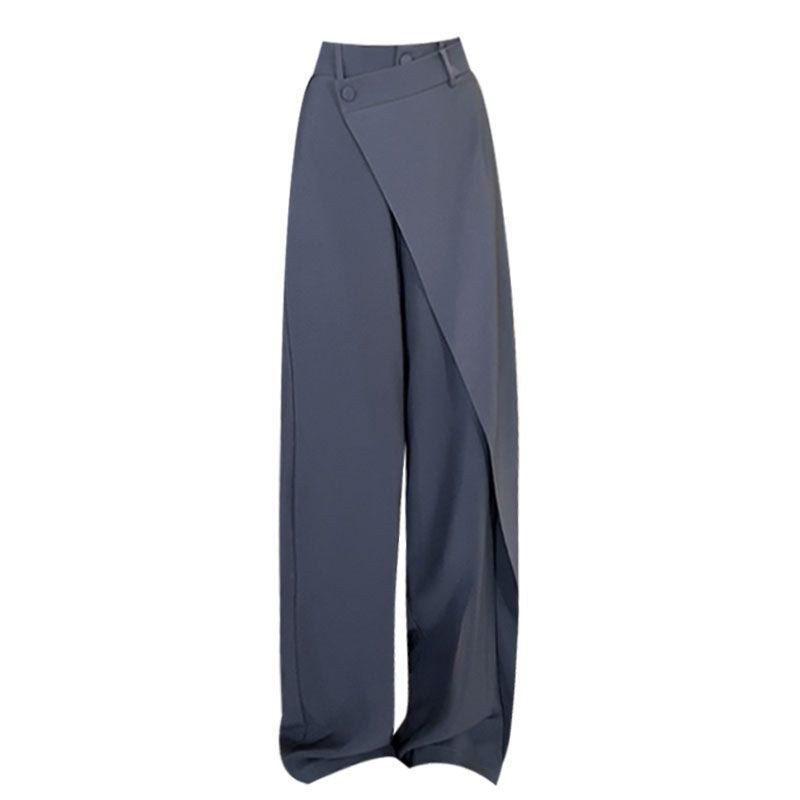 Esperanza | Women's Asymmetric Elegant Pants – Dress Pants in Gray