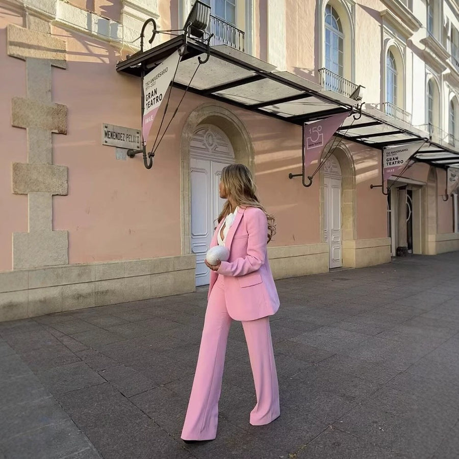Estella | Women's Elastic Waist Flowing Elegant Pants – Dress Pants