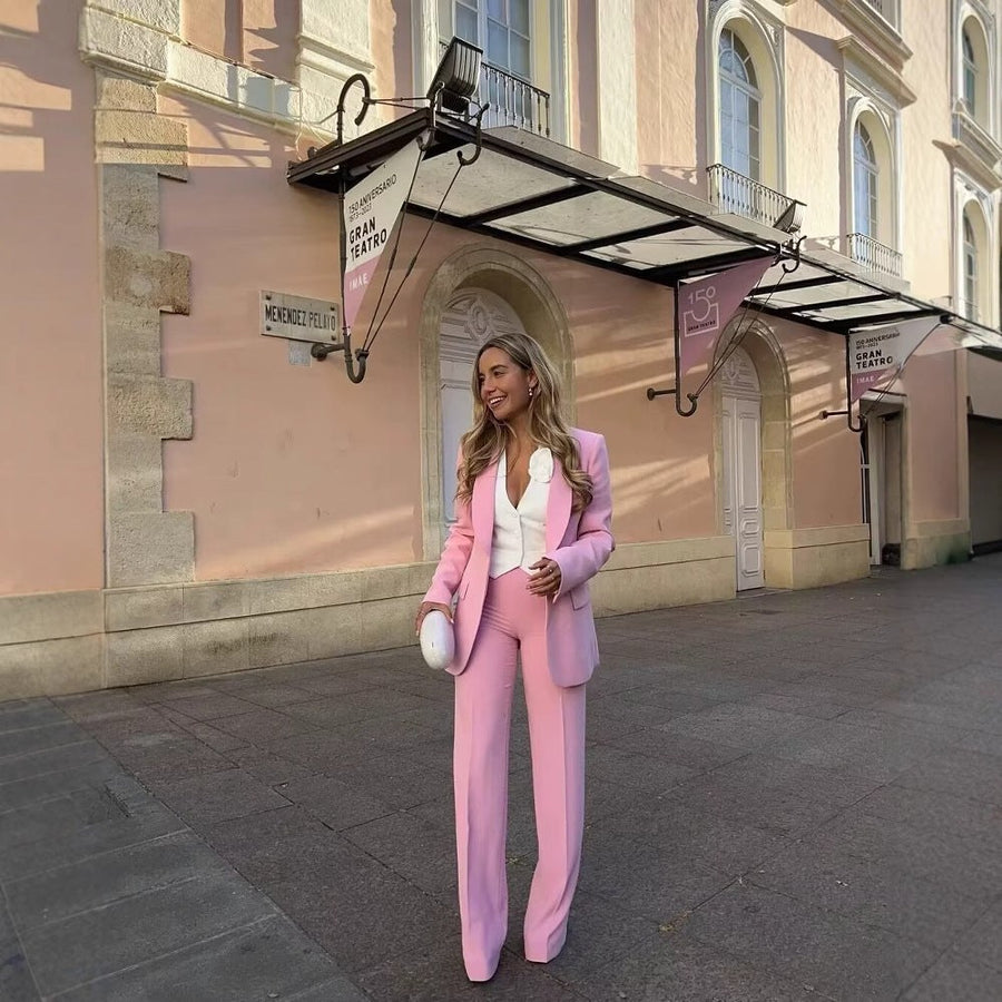 Estella | Women's Elastic Waist Flowing Elegant Pants – Dress Pants