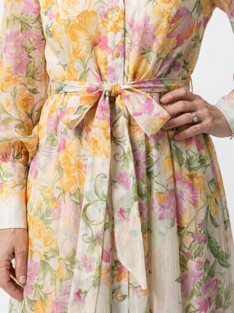 Etheldred | Women's Long Sleeve Floral Maxi Dress