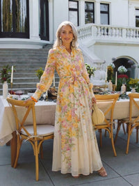 Etheldred | Women's Long Sleeve Floral Maxi Dress