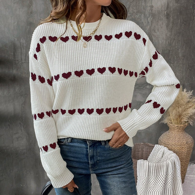 Etheldred | Women's Knit Sweater in Red