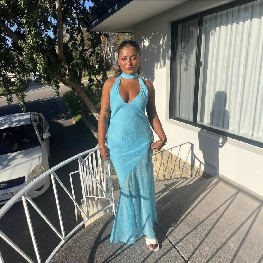 Etiennette | Women's Ruffle Elegant Maxi Dress