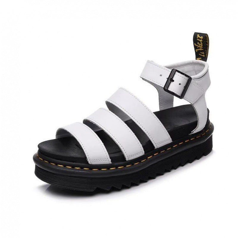 Etta | Women's Triple Strap Platform Ankle Buckle Sandals