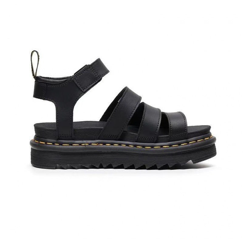 Etta | Women's Triple Strap Platform Ankle Buckle Sandals