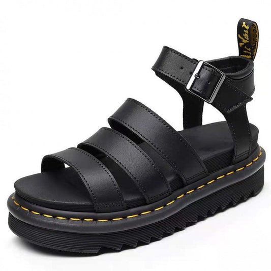 Etta | Women's Triple Strap Platform Ankle Buckle Sandals
