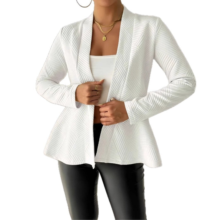 Eudora | Women's Textured Elegant Blazer in White