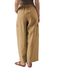 Eugenie | Women's Elastic Waist Pockets Casual Pants – Dress Pants