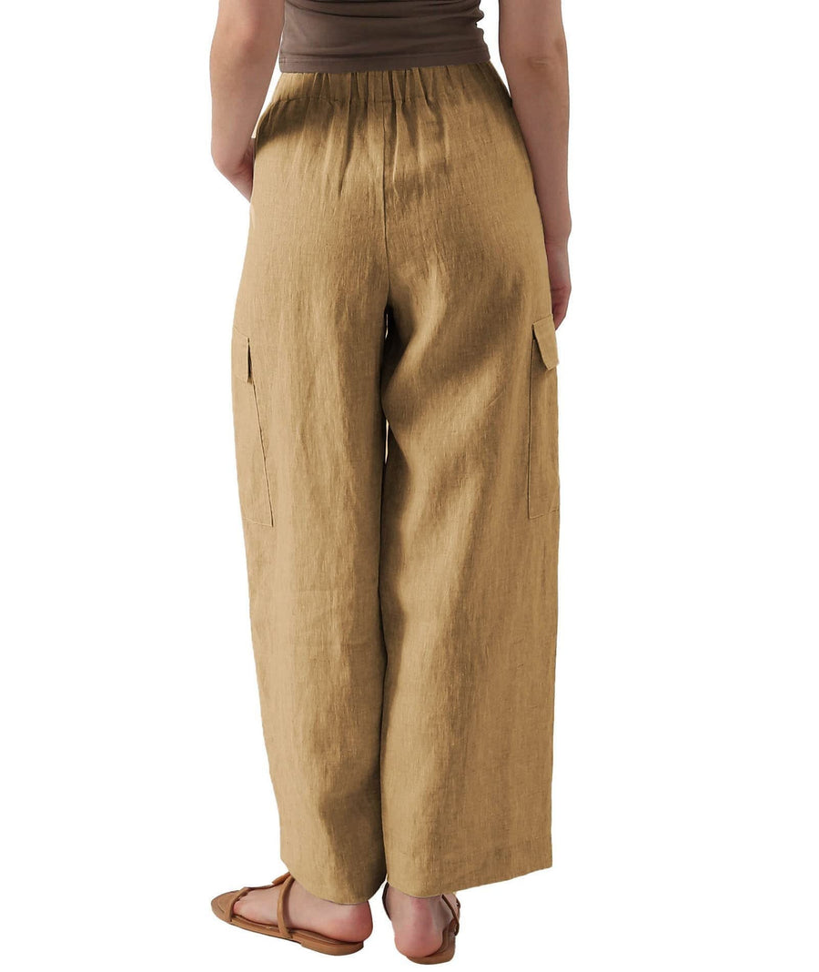 Eugenie | Women's Elastic Waist Pockets Casual Pants – Dress Pants