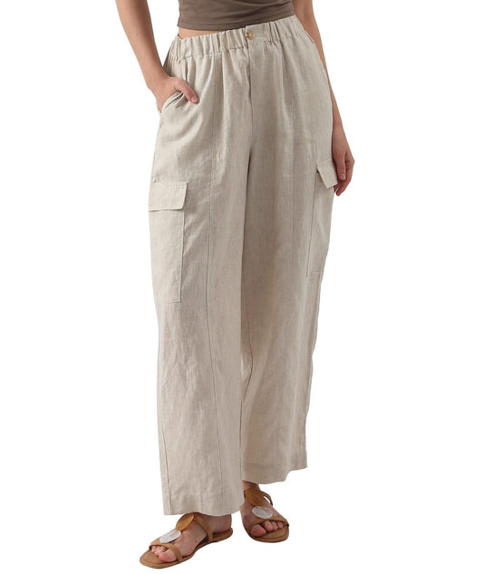 Eugenie | Women's Elastic Waist Pockets Casual Pants – Dress Pants