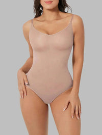 Eugenie | Women's Adjustable Strap Bodysuit Shapewear in Beige
