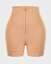 Eulalia | Women's High Waist Bodysuit Shorts Shapewear in Beige