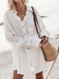 Eunice | Women's Oversized Casual Blouse in White