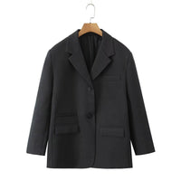 Euphemia | Women's Pockets Elegant Modern Blazer in Black