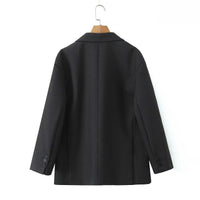 Euphemia | Women's Pockets Elegant Modern Blazer in Black
