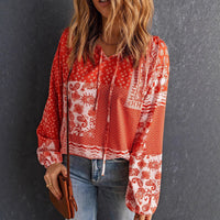 Evangeline | Women's Hooded Casual Hoodie in Red