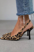 Evangeline | Women's Patterned Pointed Toe Slingback Heels
