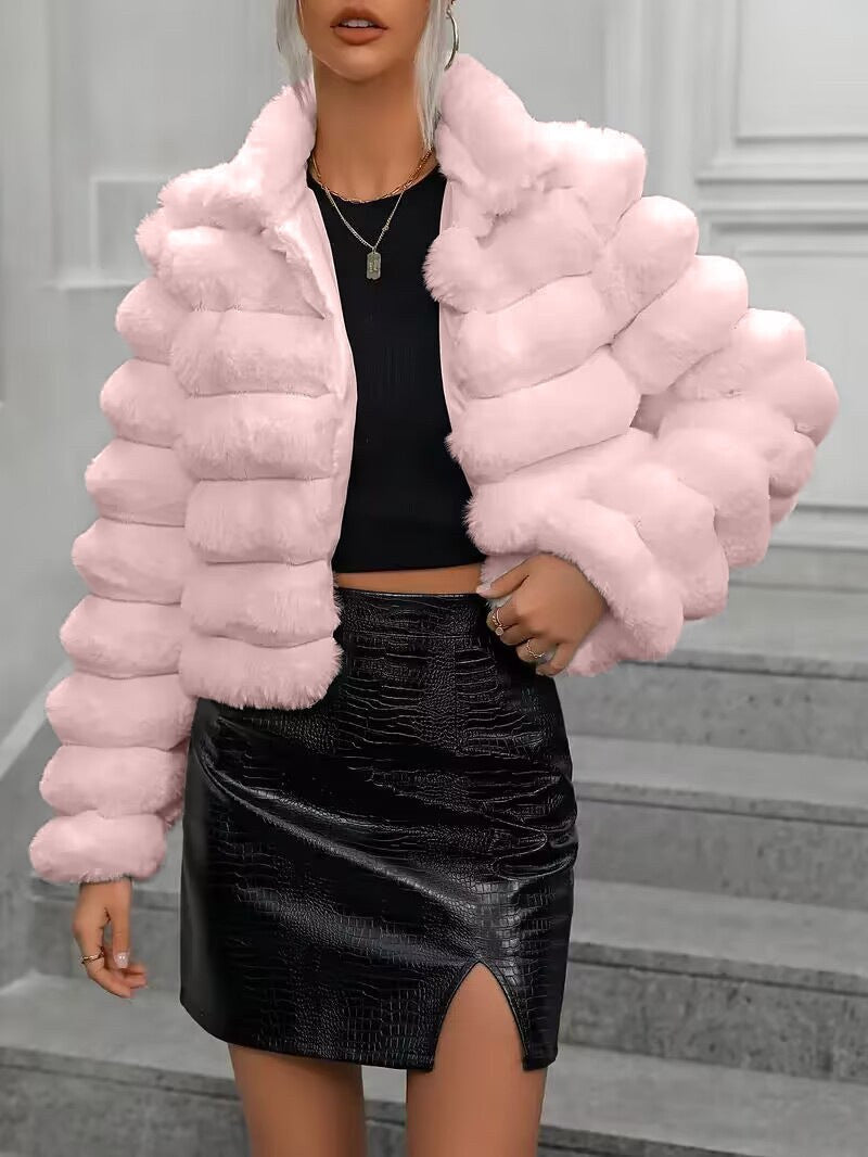 Evelien | Women's Faux Fur Jacket in White