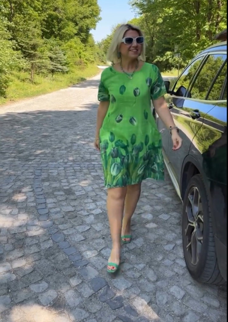 Evelina | Women's Casual Dress in Green