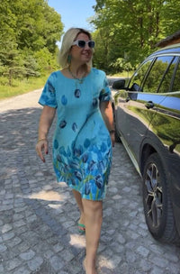 Evelina | Women's Casual Dress in Peacock Green