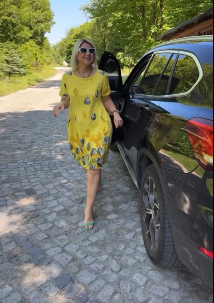 Evelina | Women's Casual Dress in Yellow
