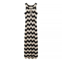 Eveline | Women's Elegant Maxi Dress in Black White
