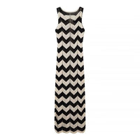 Eveline | Women's Elegant Maxi Dress in Black White