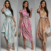 Everild | Women's Wrap Belted Elegant Maxi Dress
