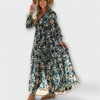 Fabiola | Women's Pleated Floral Maxi Dress