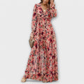 Fabiola | Women's Pleated Floral Maxi Dress