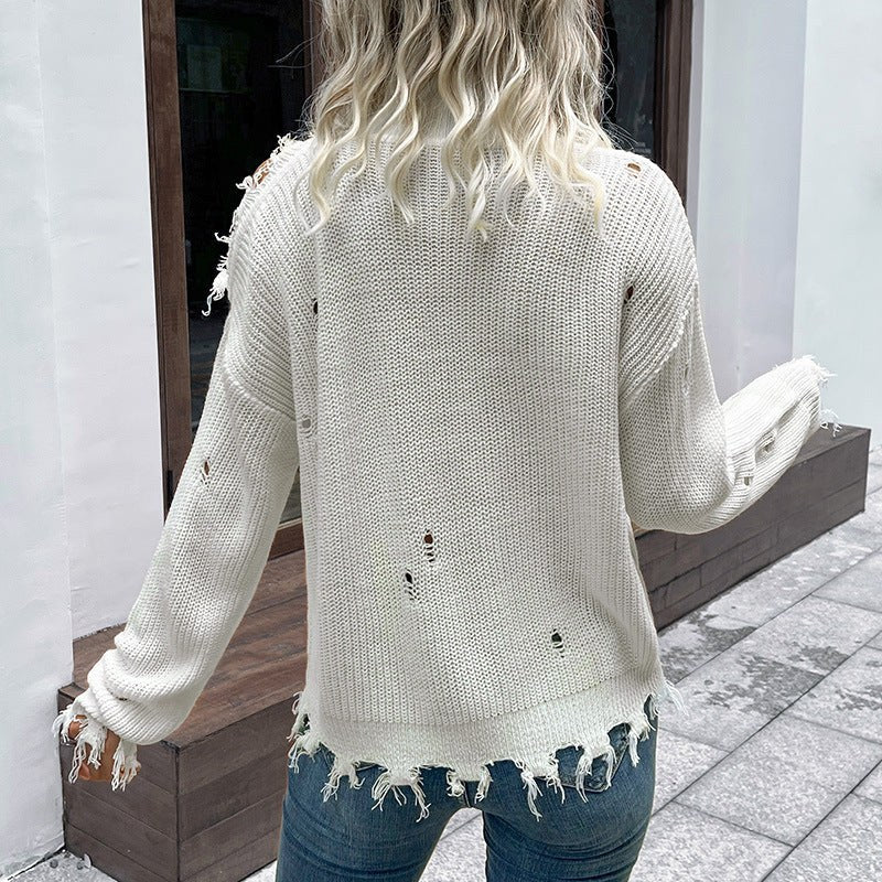 Fabiola | Women's Knit Sweater in White
