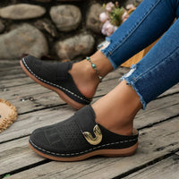 Fabrizia | Women's Perforated Slip-On Wedge Sandals