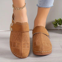Fabrizia | Women's Perforated Slip-On Wedge Sandals