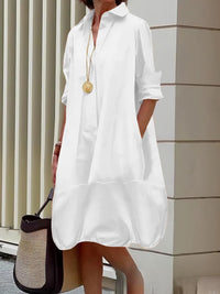 Faith | Women's Casual Shirt Dress in White