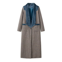 Fanny | Women's Plaid Elegant Blazer in Gray