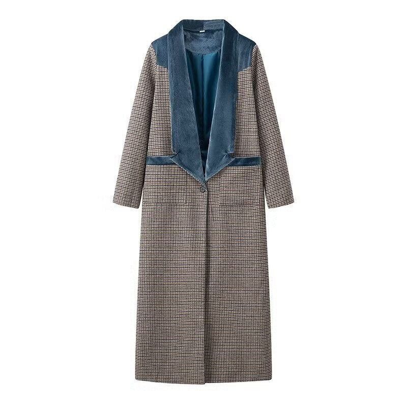 Fanny | Women's Plaid Elegant Blazer in Gray