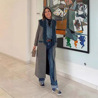 Fanny | Women's Plaid Elegant Blazer in Gray