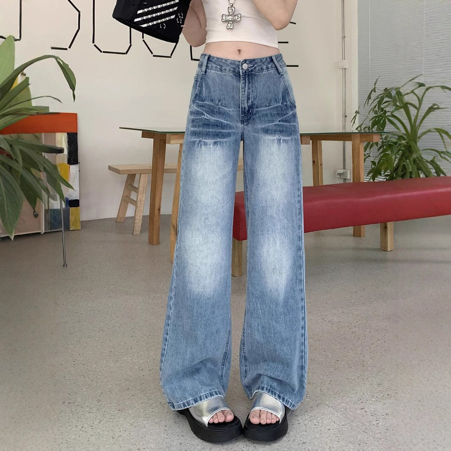 Farida | Women's High Waist Jeans in Blue