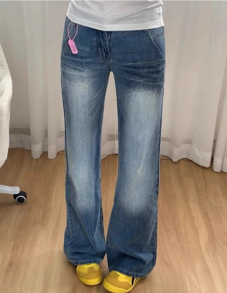 Farida | Women's High Waist Jeans in Blue