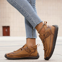 Farida | Women's Low Cut Lace-Up Design Sneakers in Brown