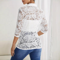 Fausta | Women's Sheer Lace Elegant Blazer
