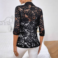Fausta | Women's Sheer Lace Elegant Blazer