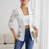 Fausta | Women's Sheer Lace Elegant Blazer