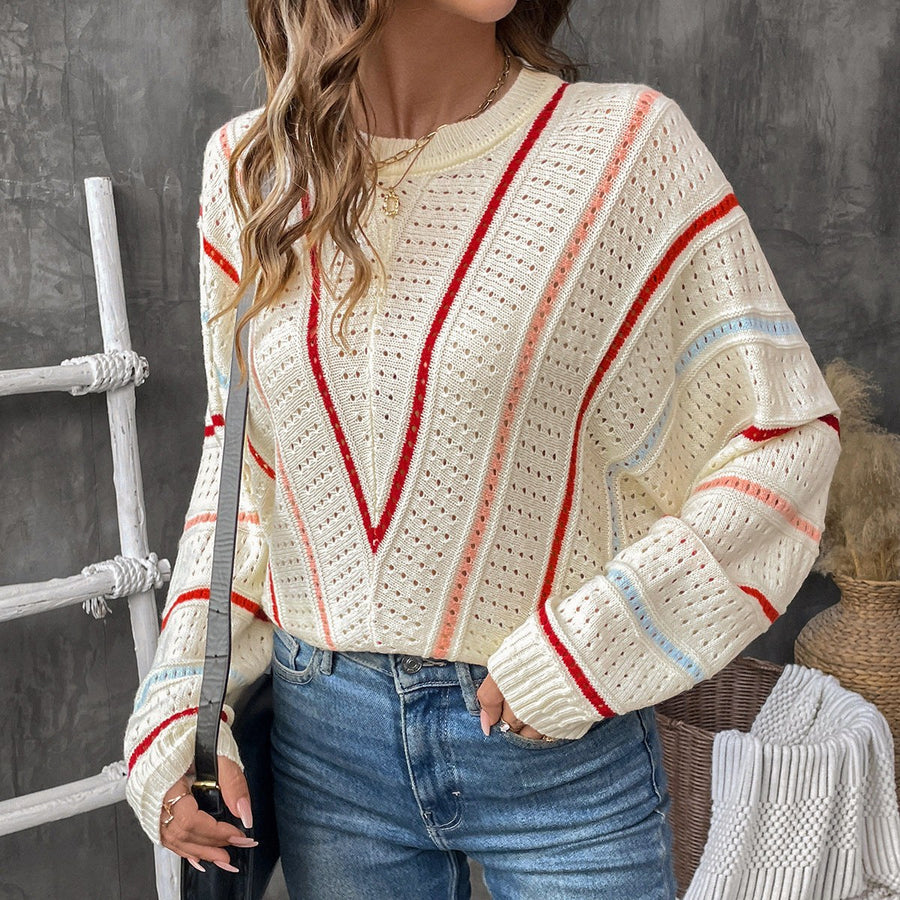 Faustine | Women's Knit Fashionable Sweater in Apricot