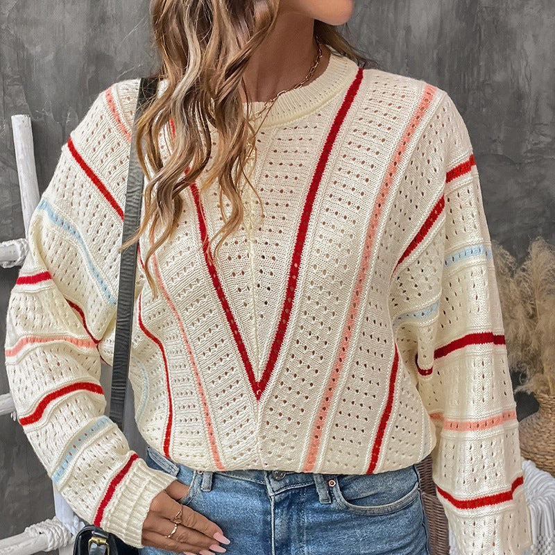 Faustine | Women's Knit Fashionable Sweater in Apricot