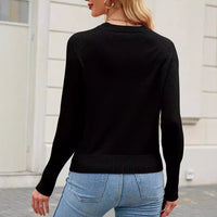 Fay | Women's Crew Neck Lace Knit Elegant Sweater