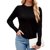 Fay | Women's Crew Neck Lace Knit Elegant Sweater
