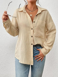 Fay | Women's Button-Front Casual Shirt in Khaki